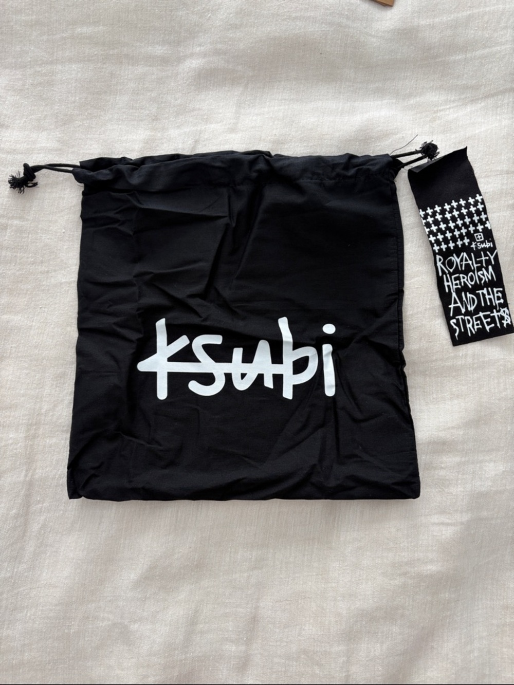 Ksubi Small Black Drawstring Pouch